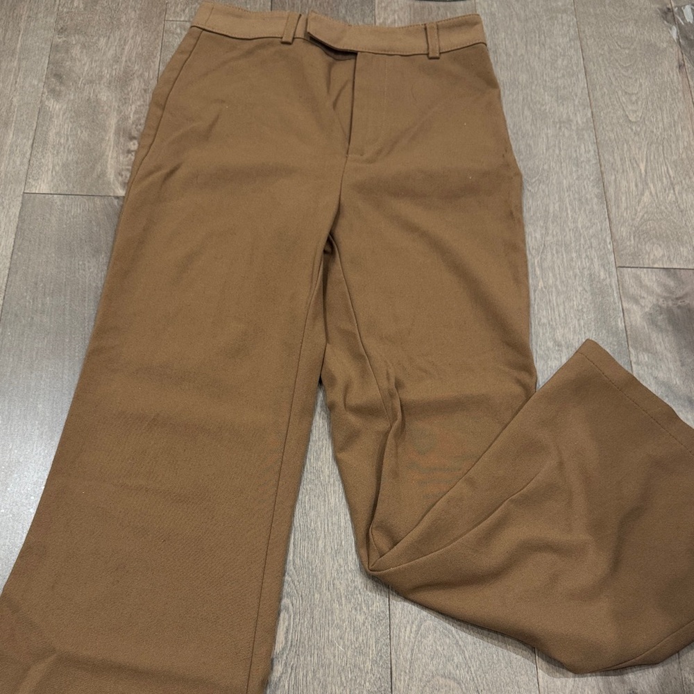 Pull&Bear Brown Trousers with Slightly Flared Bottoms